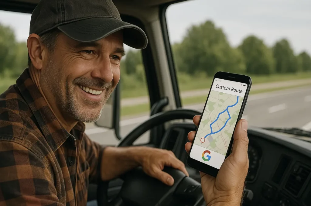 google maps custom route