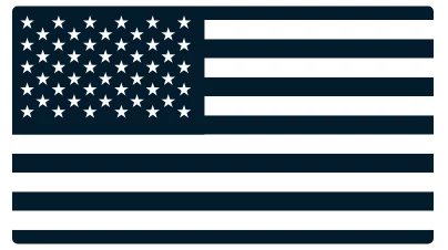 Flag of the US icon in dark blue and white