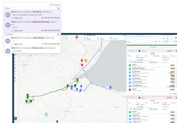 dashboard of real time tracking