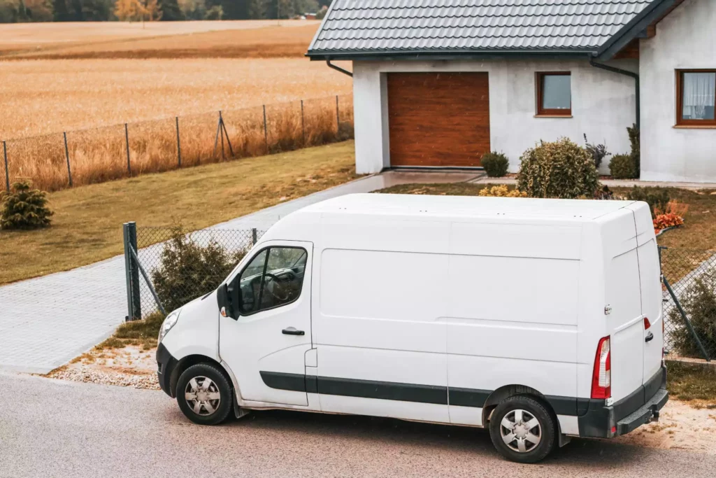 Residential delivery van highlighting rising customer expectations and challenges in the logistics industry for home delivery.